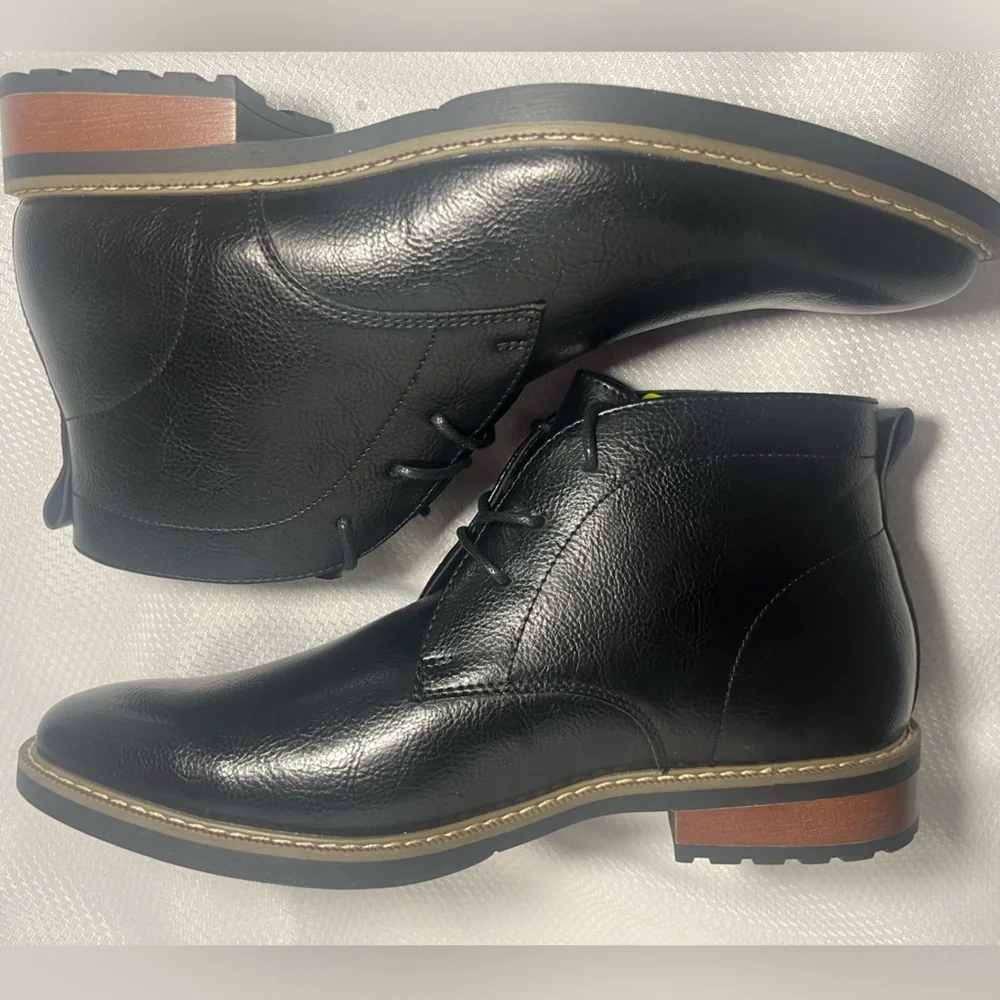 NEW Chukka Style Black Tie Up Shoe Boots For Men